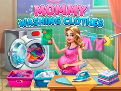 Mommy washing clothes — free online game