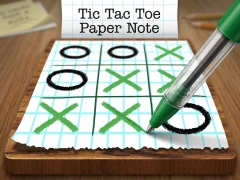 Cluiche Tic Tac Toe Paper Note ar líne