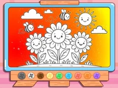 Coloring Book: Happy Flower — free online game