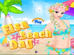 Elsa beach day — free online game