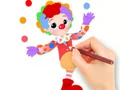 Coloring Book: Funny Clown — free online game