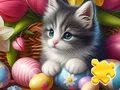 Jigsaw Puzzle: Easter Cat — free online game