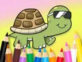 Coloring Book: Sunglasses Turtle — free online game