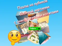 Gioco Jigsaw Cube Puzzles Collect Pictures with Cute Kittens in linea