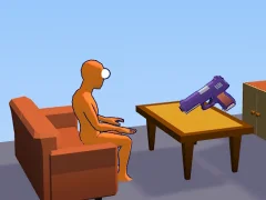 Ragdoll Gun Shooter: Cannon Spinner Playground — free online game