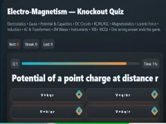 Electro-Magnetism - Knockout Quiz — free online game