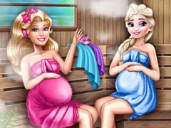 Cute Mommies Pregnant Sauna — free online game
