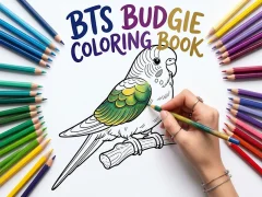 Trò chơi BTS Budgie Coloring Book trực tuyến