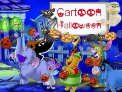 Cartoon Halloween Slide Puzzle — free online game