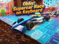 Obby: Supercar Race on Keyboard — jogo online grátis