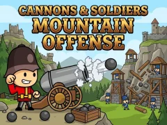 Cannons and Soldiers mountain offense เกมออนไลน์ฟรี