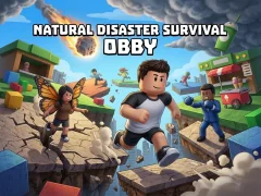 Natural disaster survival Obby — gioco online gratis
