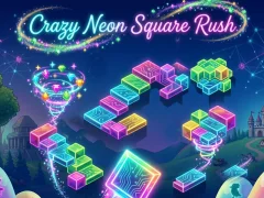 Crazy Neon Square Rush — free online game