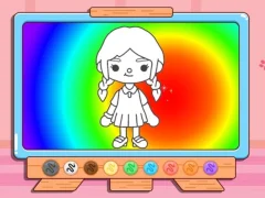 Mchezo Coloring Book: Toca Boca Girl online
