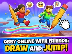 Obby online with friends: Draw and Jump! — free online game