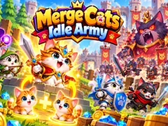 თამაში Merge Cats Idle Army ონლაინ