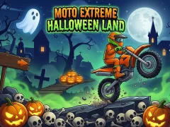 Moto Extreme Halloween Land — bezmaksas tiešsaistes spēle