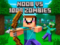 Noob vs 1000 Zombies — jogo online grátis