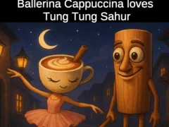 Ballerina Cappuccina loves Tung Tung Sahur — free online game