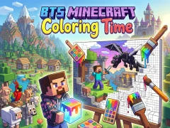 BTS Minecraft Coloring Time — free online game