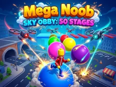 بازی Mega Noob Sky Obby: 50 Stages آنلاین