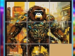 Spil Gorilla Sliding Puzzles online