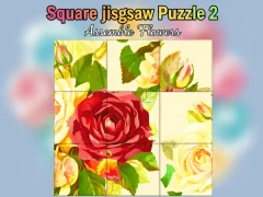 Square jigsaw Puzzle 2  Assemble Flowers — free online game