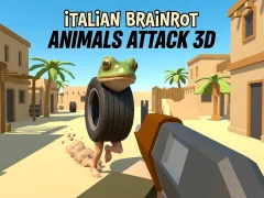 Italian Brainrot Animals Attack 3D — jogo online grátis