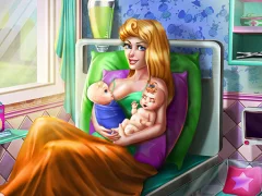 Sleepy Princess Twins Birth — free online game
