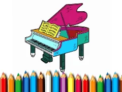 Back To School: Piano Coloring Book — free online game