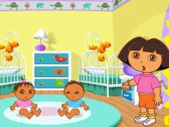 Dora the Explorer Dora's Playtime with the Twins — free online game