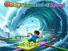 Obby: Tsunami +1 speed — free online game