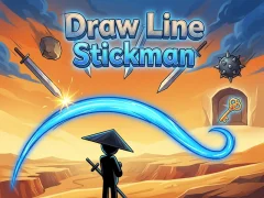 Гульня Draw Line Stickman онлайн