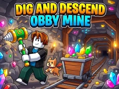თამაში Dig and Descend: Obby Mine ონლაინ