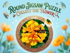 Round jigsaw Puzzle - Collect the Flower – tasuta veebimäng