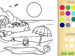 Beach Coloring Book For Kids — free online game