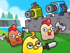 Merge Cannon: Chicken Defense — free online game