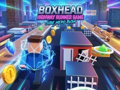 Boxhead Highway Runner Game — free online game