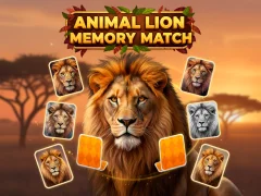 Animal Lion Memory Match — free online game