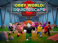 Obby World Squid Escape — brezplačna spletna igra