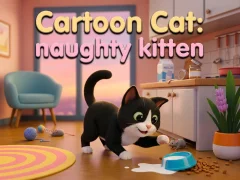 Cartoon Сat: naughty kitten — gioco online gratis