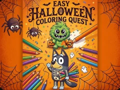 Easy Halloween Coloring Quest — bezplatná online hra