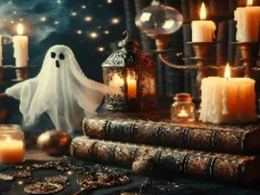 Ghostly Spell Secrets Jigsaw — nemokamas žaidimas internete