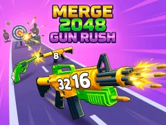 Gêm Merge 2048 Gun Rush ar-lein