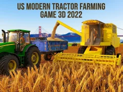 Logħba US Modern Tractor Farming Game 3D 2022 onlajn