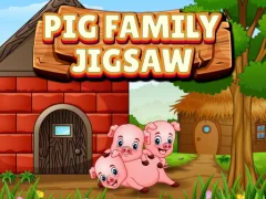 Pig Family Jigsaw — free online game