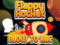 Flappy Rocket Playing with Blowing to Mic — free online game