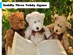 Cuddly Three Teddy Jigsaw เกมออนไลน์