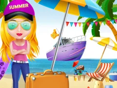 Girl Summer Vacation Beach — free online game