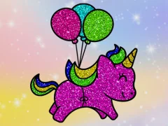 Coloring Book Glittered Unicorns – tasuta veebimäng